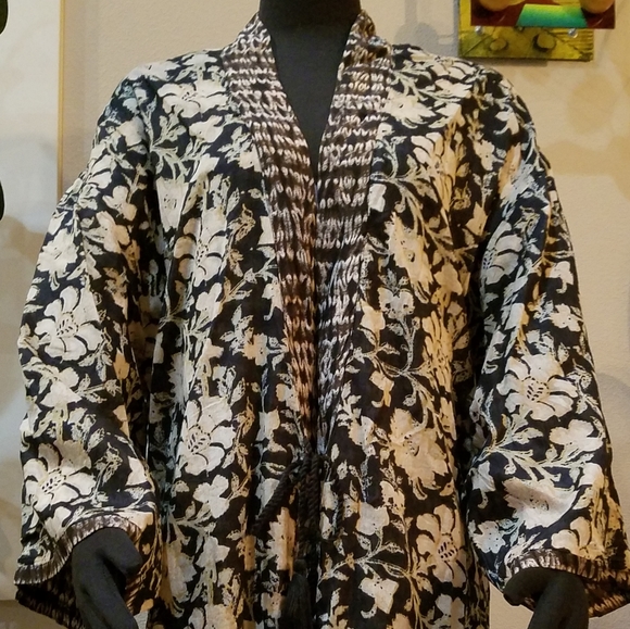 Free People Reversible Luxe Rumi Relaxed Cut Midi Kimono LAST ONE Size Small NWT - Picture 11 of 15